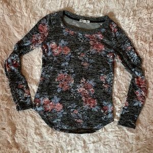Black Floral Sweater